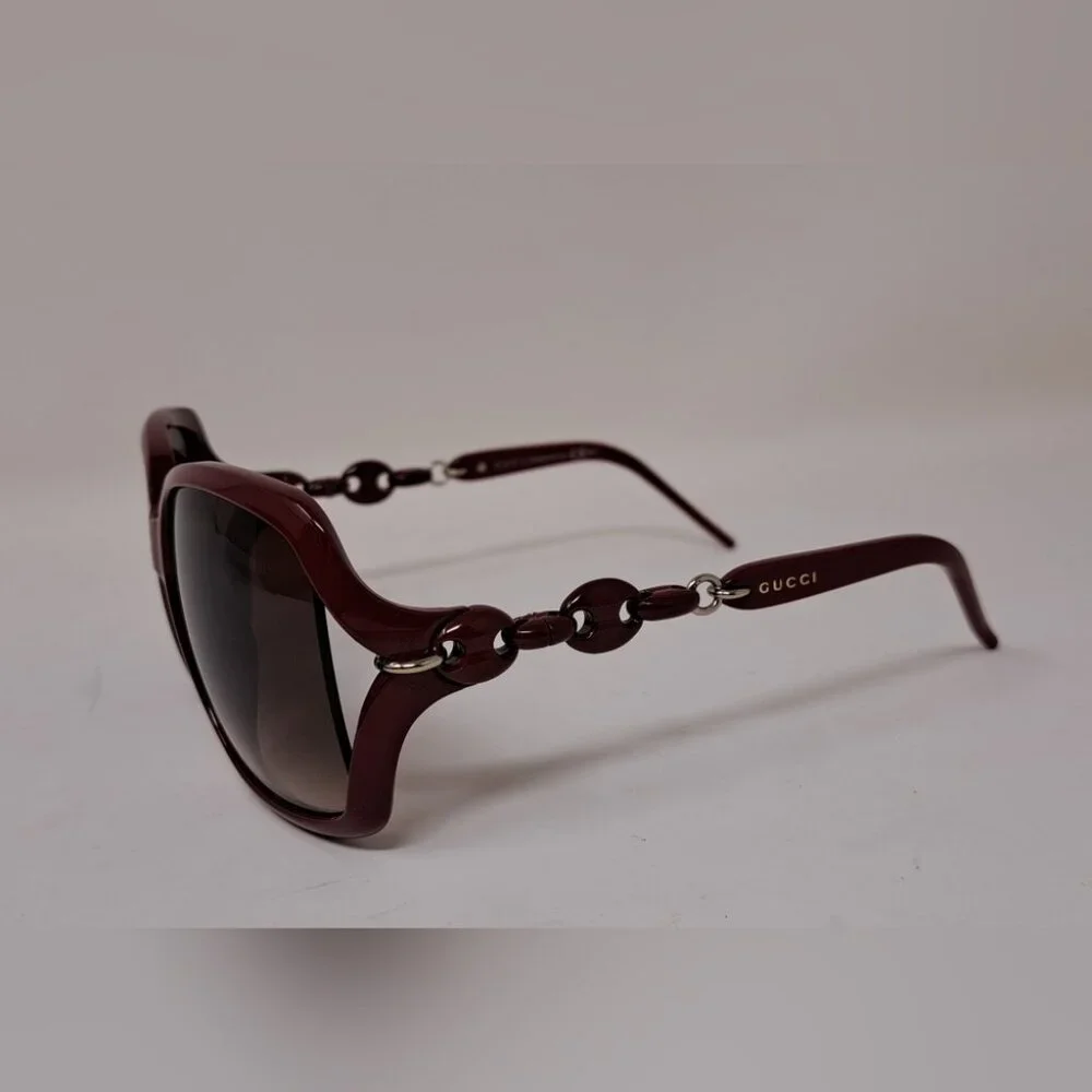 Gucci Womens Marina Chain Sunglasses Red Vintage Y2K GG3597/F/S 3GQJD 58-16-115